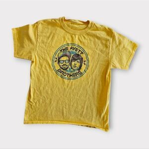 The Avett Brothers Kids Home Tour 2020 T-shirt Cotton Graphic Tee In Yellow M